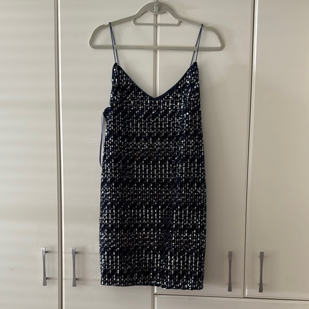 Fun dark navy Sequin Dress